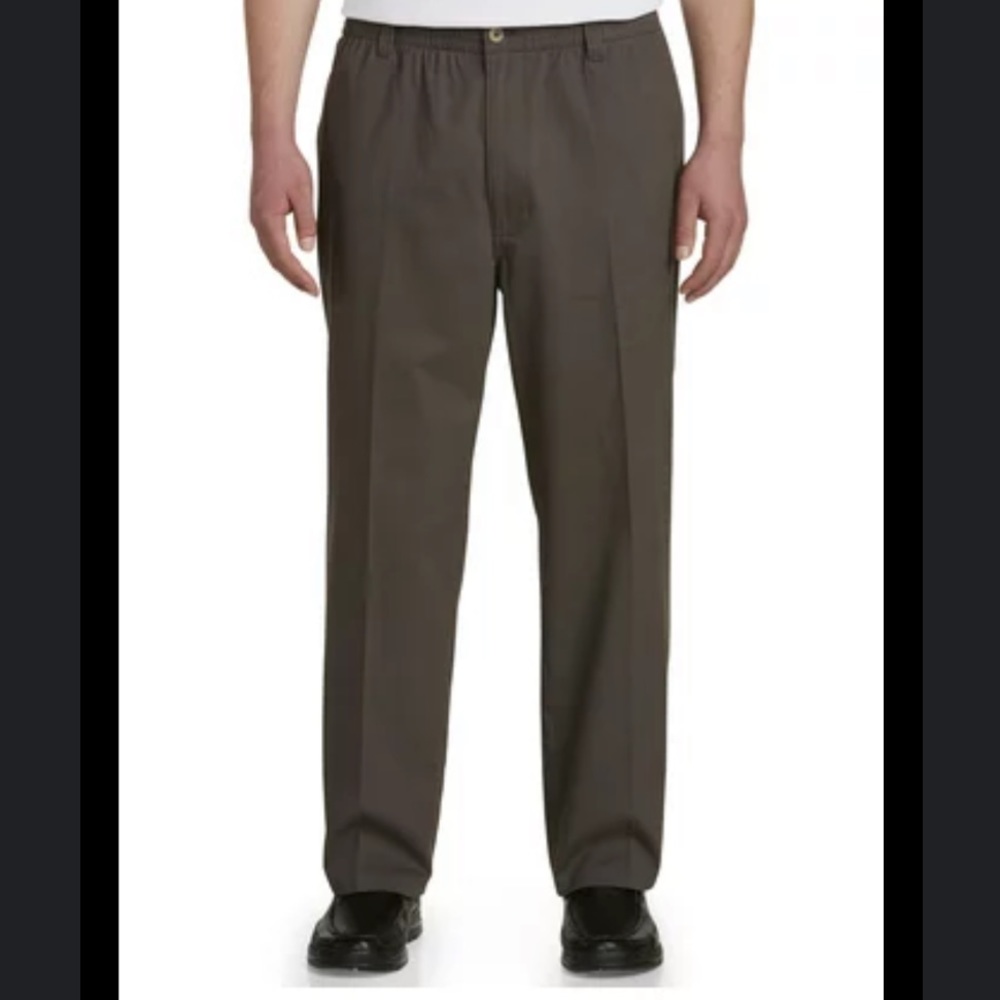 Mens Size 36 Calvin Dress Pants Pleated Front Casual Slacks Dark Green Formal